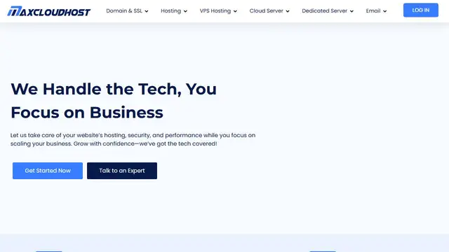 Website preview for Max Cloud Host