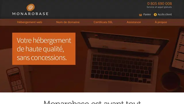 Website preview for Monarobase