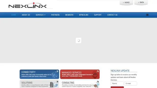 Screenshot of the nexlinx.net.pk website