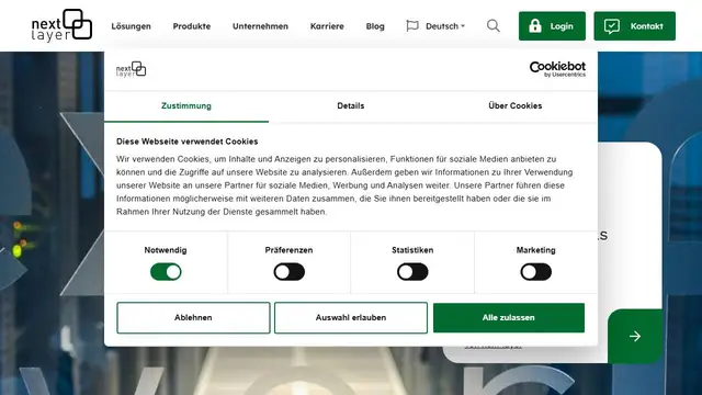 Website preview for nextlayer.at