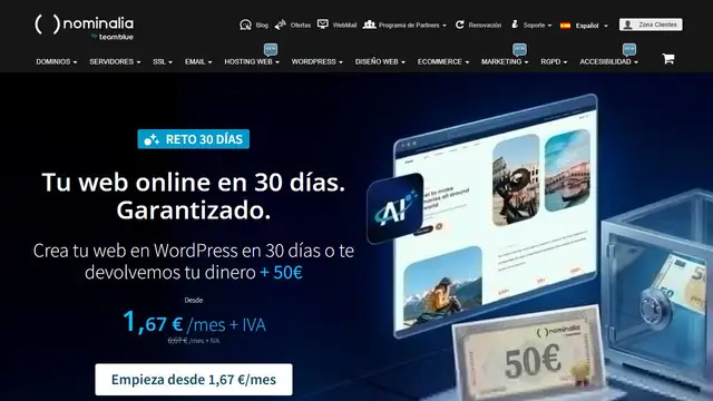 Website preview for Nominalia