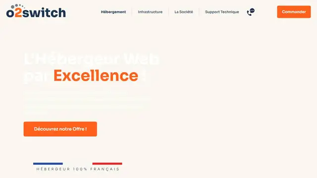 Website preview for o2switch