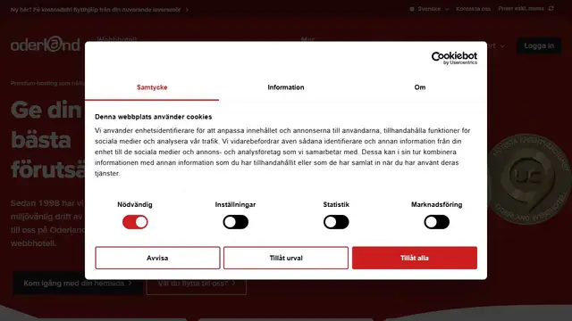 Website preview for Oderland