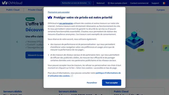 Website preview for OVHcloud