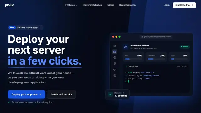 Website preview for Ploi