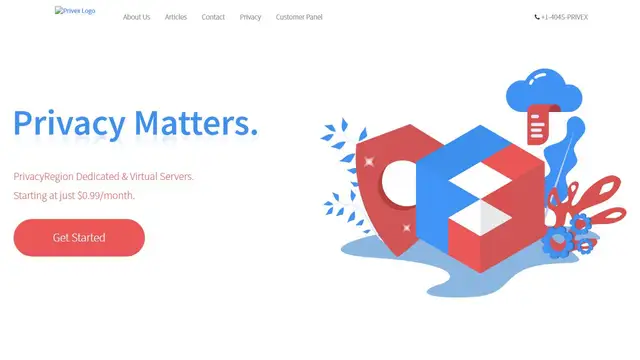 Website preview for Privex