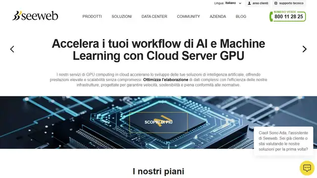 Website preview for Seeweb