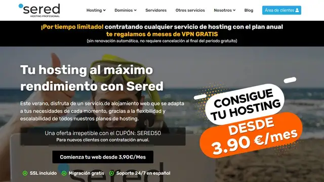 Website preview for Sered