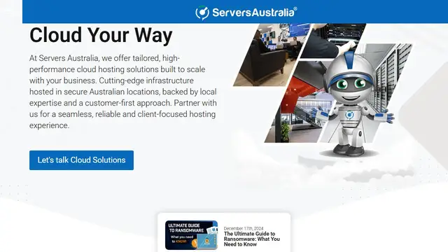 Website preview for Servers Australia