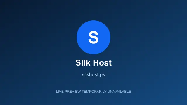 Screenshot of the Silk Host website