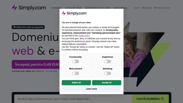 Website preview for Simply.com