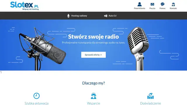 Screenshot of the Slotex.pl website