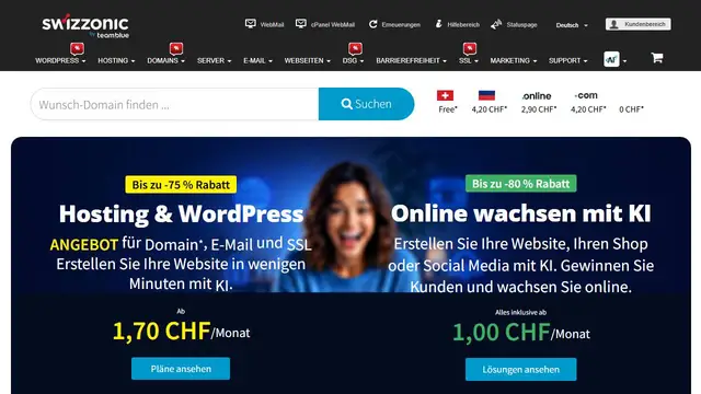 Website preview for Swizzonic