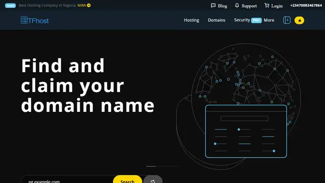 Website preview for TFhost