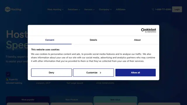 Website preview for TMDHosting