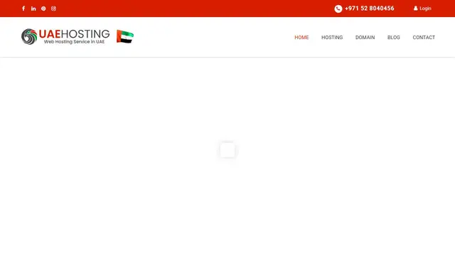 Website preview for UAE Web Hosting