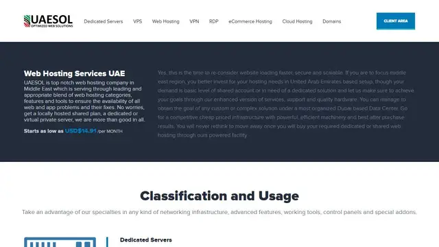 Website preview for UAESOL