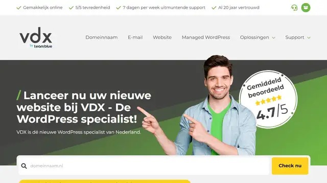 Website preview for VDX.nl
