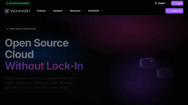 Website preview for VEXXHOST