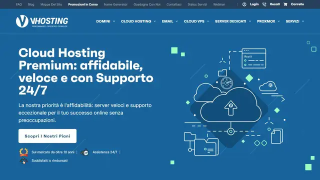 Website preview for VHosting