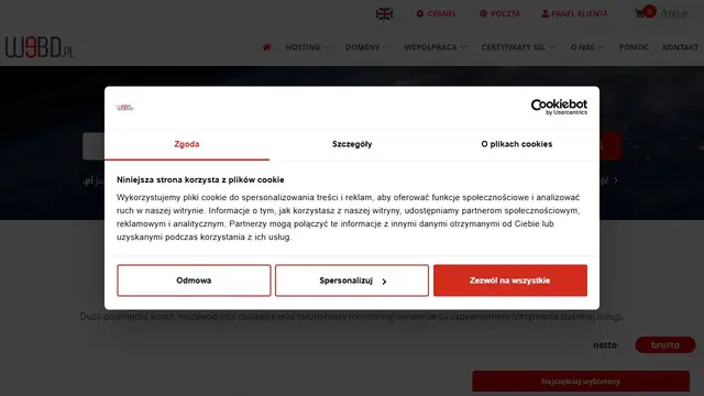 Screenshot of the webd.pl website