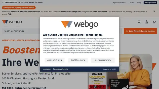 Website preview for webgo