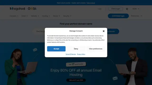 Website preview for WhoGoHost