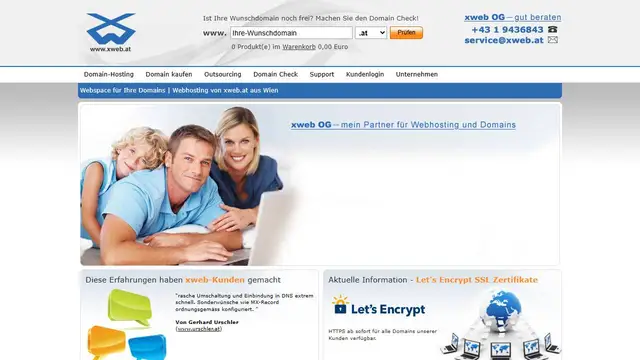 Website preview for Xweb