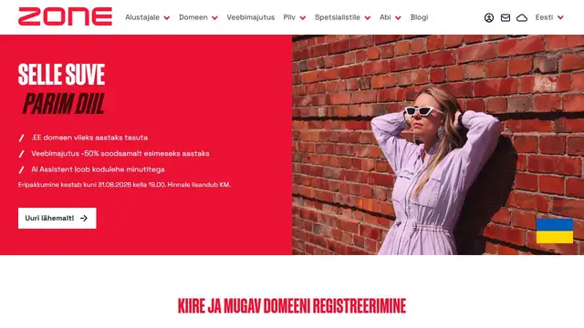Website preview for zone.ee